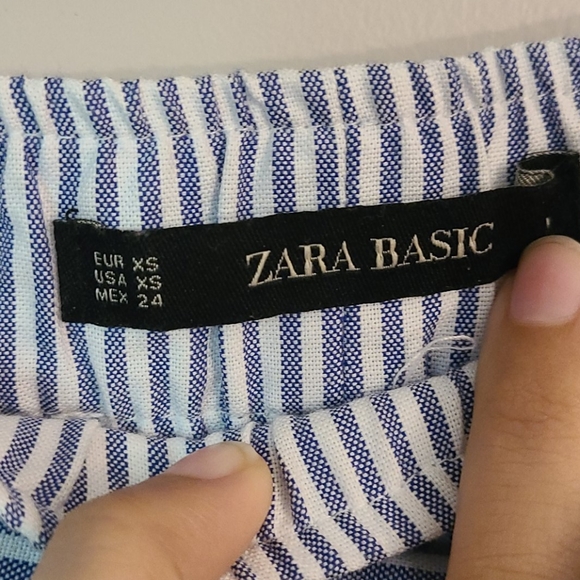 Light Pinstripe Paper Bag Pants from Zara - Picture 2 of 3